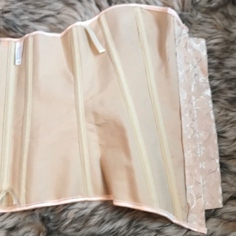 Designer Corset Binder Girdle Cincher Nude M - Picture 7 of 8